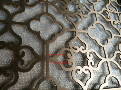 黑钛屏风香槟金隔断背景墙 金属艺术的现代演绎